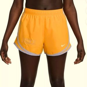 Nike Women's Yellow Tempo Graphic Shorts